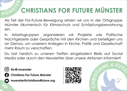 Postkarte der Christians for future