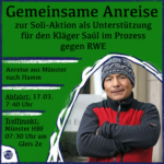 Gemeinsame Anreise zur Klimaklage gegen RWE