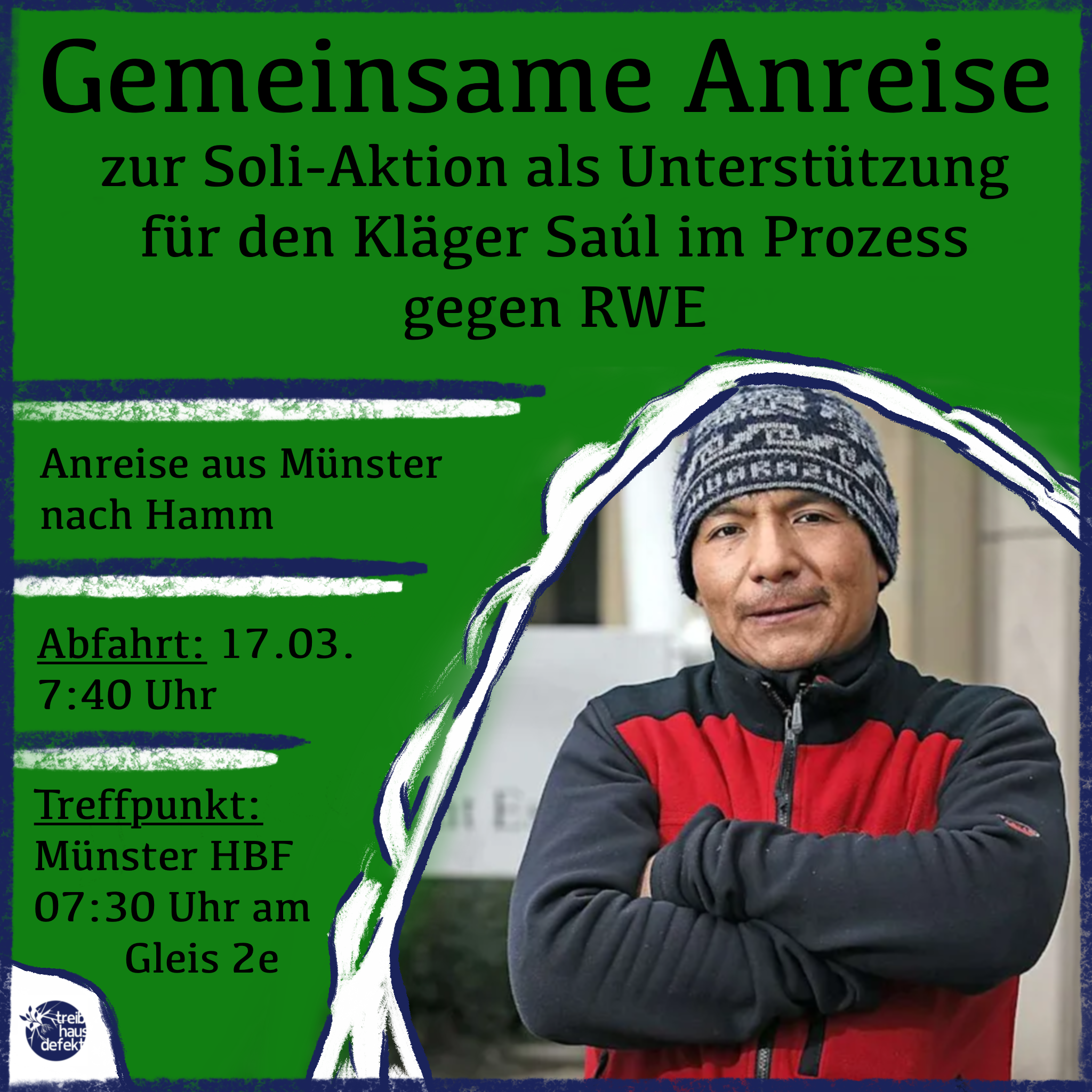 Gemeinsame Anreise zur Klimaklage gegen RWE