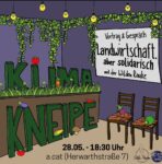 Plakat für die Klimakneipe im Mai zum Thema Solidarische Landwirtschaft